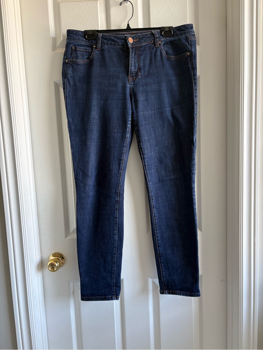 CAbi Dark Blue Straight Leg Jeans